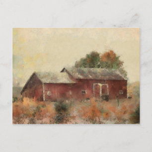 Alte rote Barlandschaft Postkarte