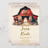 Alte rote Barn Rustikale Hochzeit