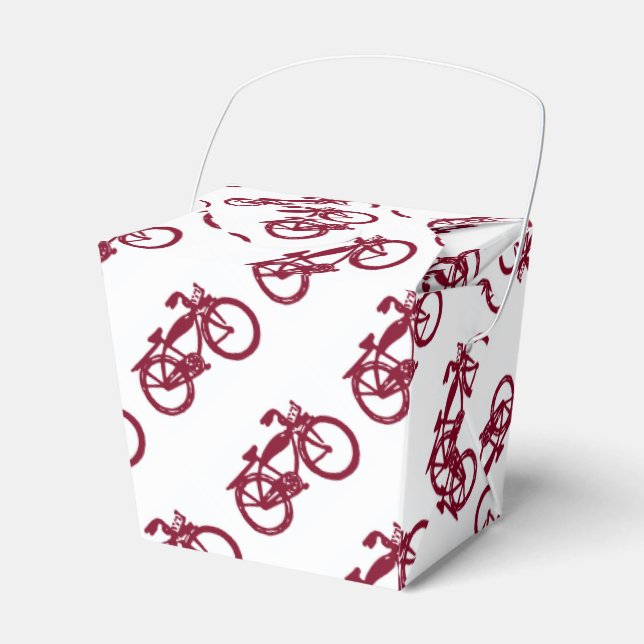 Alte rote Fahrräder bevorzugen Box Geschenkschachtel (Vorderseite)