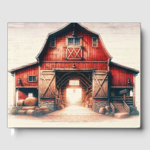 Alte rote Scheune Landhochzeit Gästebuch