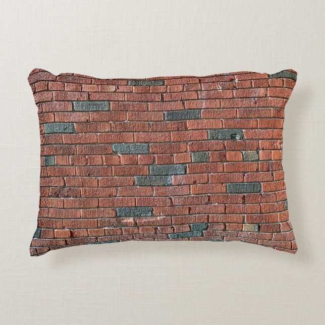 Alte rötliche/bräunliche Backsteinmauer Zierkissen (Vorderseite)