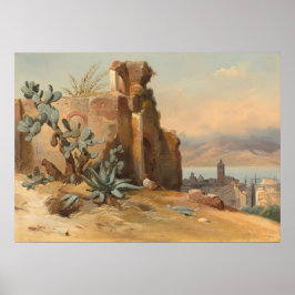 Alte Ruinen in der Nähe von Messina - Rémond Kunst Poster