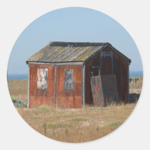 Alte Rustenhütte Kabine Runder Aufkleber