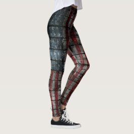 Alte rustikale amerikanische Flagge Leggings