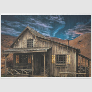 Alte Rustikale Barnwood Hütte DekoPage Kunst, Dich Seidenpapier