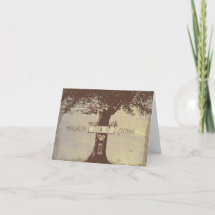 alte rustikale Baum niedliche Saitenleuchten danke