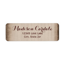 Alte rustikale Holzbarn Land Rücksendeadressetiket
