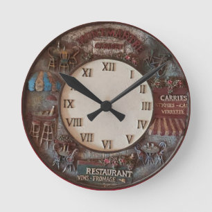 Alte rustikale Küche Runde Wanduhr