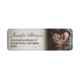 alte rustikale Rücksendeadressen-Aufkleber