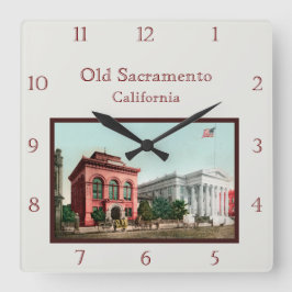 Alte Sacramento-Uhr Quadratische Wanduhr
