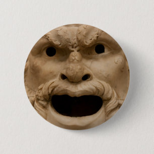 Alte Satyrmaske Button