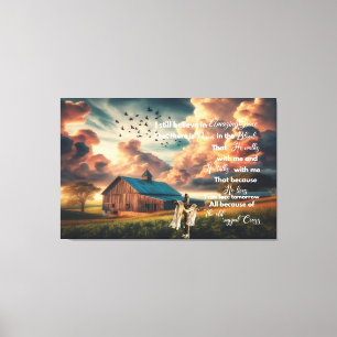 Alte Scheune Ich glaube immer noch an die wunderba Leinwanddruck