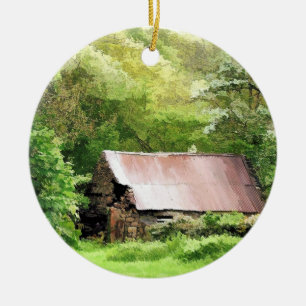 ALTE SCHEUNE KERAMIKORNAMENT