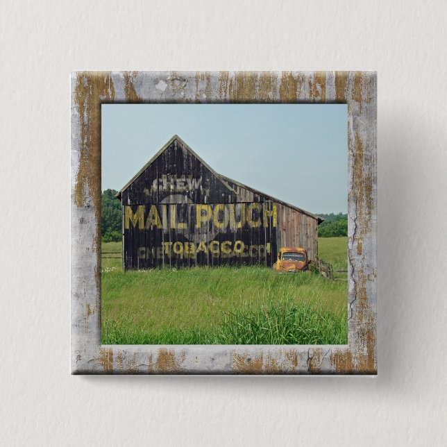 Alte Scheune Mail Pouch Tabakwerbung Button (Vorderseite)