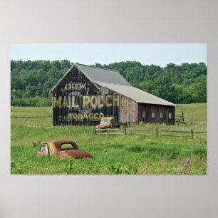 Alte Scheune Mail Pouch Tabakwerbung Poster