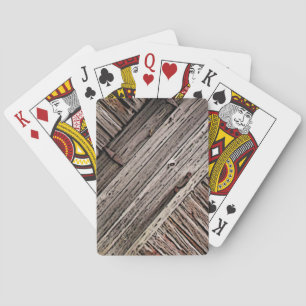 Alte Scheunenholz-Spielkarten Spielkarten