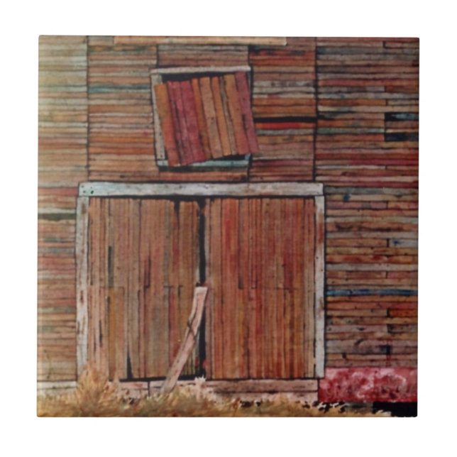 Alte Scheunentüren detailliert Schließen Fliesen. Fliese (Vorderseite)