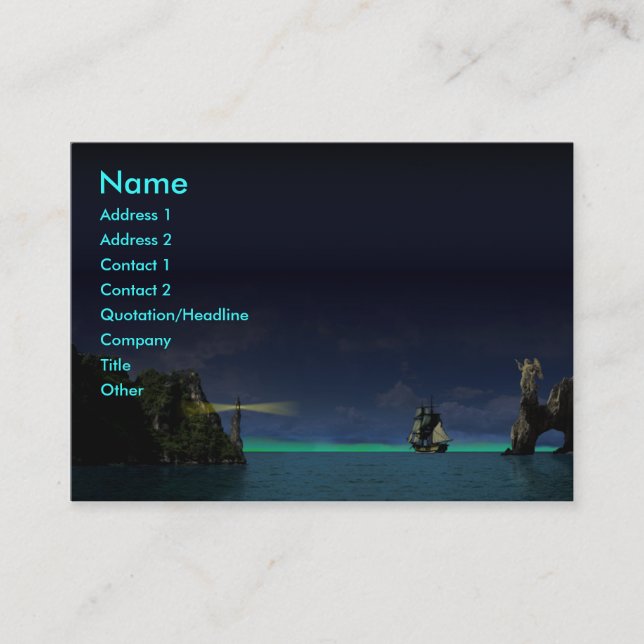 Alte Schiffs-Visitenkarte Visitenkarte (Vorderseite)