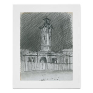 Alte Schlachthöfe von Vaugirard Paris Sketch Poste Poster