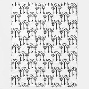 Alte Schlüssel Fleece Blanket, Groß