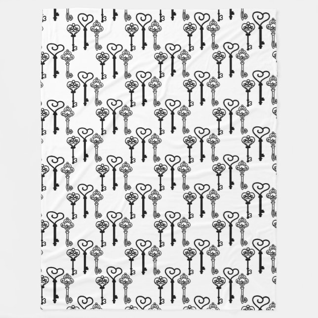 Alte Schlüssel Fleece Blanket, Groß (Vorderseite)