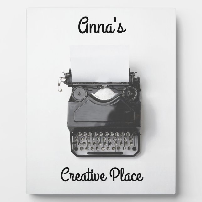 Alte Schreibmaschine für Autor, Journalist, Blogge Fotoplatte (Vorderseite)