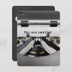 Alte Schreibmaschine Geburtstagspartei Einladung