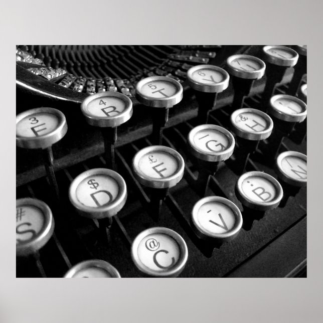 Alte Schreibmaschine Poster (Vorne)