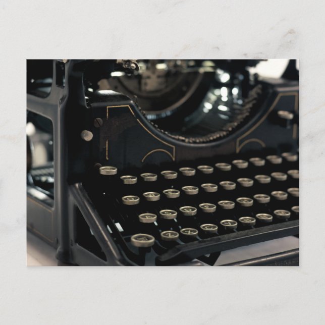 Alte Schreibmaschine Postkarte (Vorderseite)