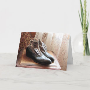 Alte Schuh Grußkarte Karte
