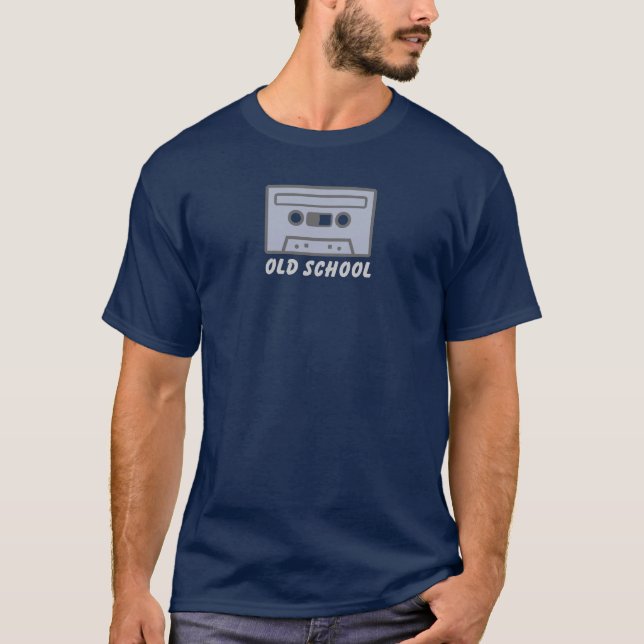 Alte Schul(dunkler) T - Shirt (Vorderseite)