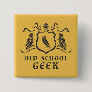 Alte SchulAussenseiter-Eulen-Knopf Button