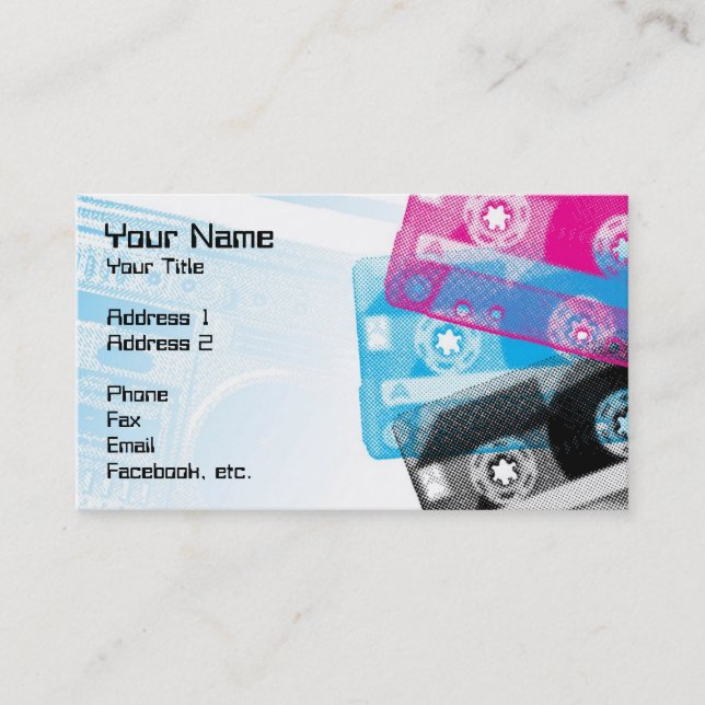 Alte Schulband- und -boomkasten Visitenkarten Visitenkarte (Vorderseite)