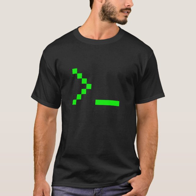 Alte Schulcomputer-Texteingabe-Aufforderung T-Shirt (Vorderseite)
