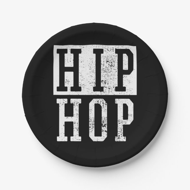 Alte Schule 90er 90er Jahre Hip Hop Rap Damiseta Pappteller (Vorderseite)