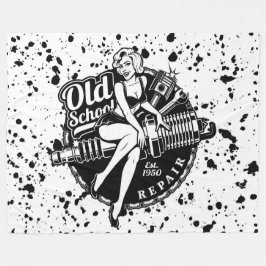 Alte Schule Button Up Girl Fleecedecke