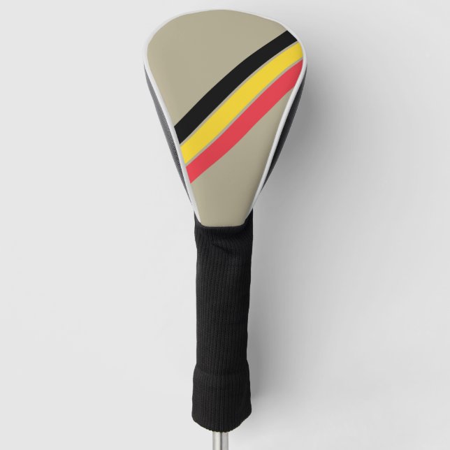 Alte Schule gestreifter 70er 80er Retro Racing Str Golf Headcover (Vorderseite)