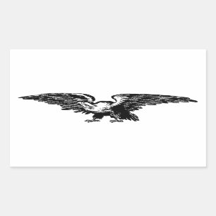 Alte Schule Illustration Bald Eagle Stickers