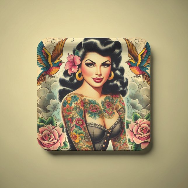 Alte Schule Inackte Girl Pappteller (Von Creator hochgeladen)