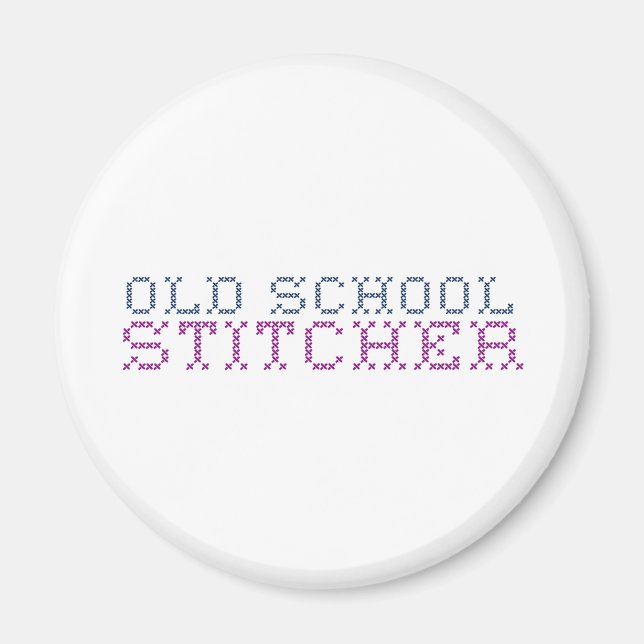 Alte Schule Kreuzstich Magnet (Vorne)