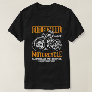 Alte Schule Motorrad T-Shirt