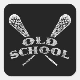 Alte Schule Quadratischer Aufkleber