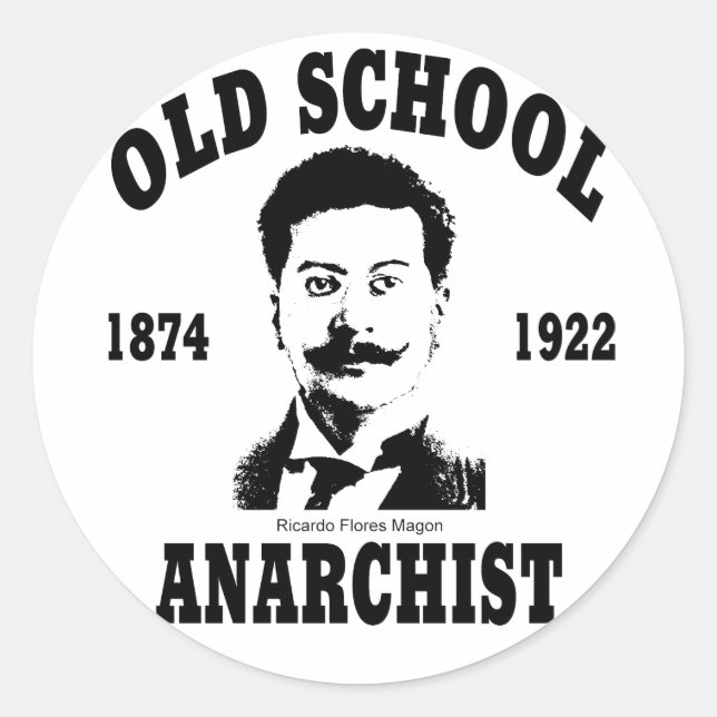 Alte Schule — Ricardo Flores Magón Runder Aufkleber (Vorderseite)