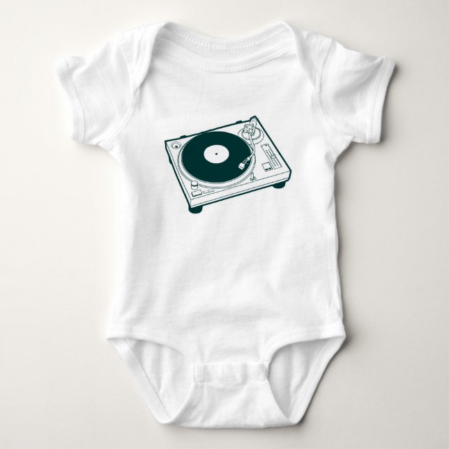 Alte Schule Wachs / Turntable Baby Strampler (Vorderseite)
