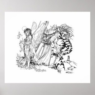 Alte Schulmagie Mischief in den Bergen Poster