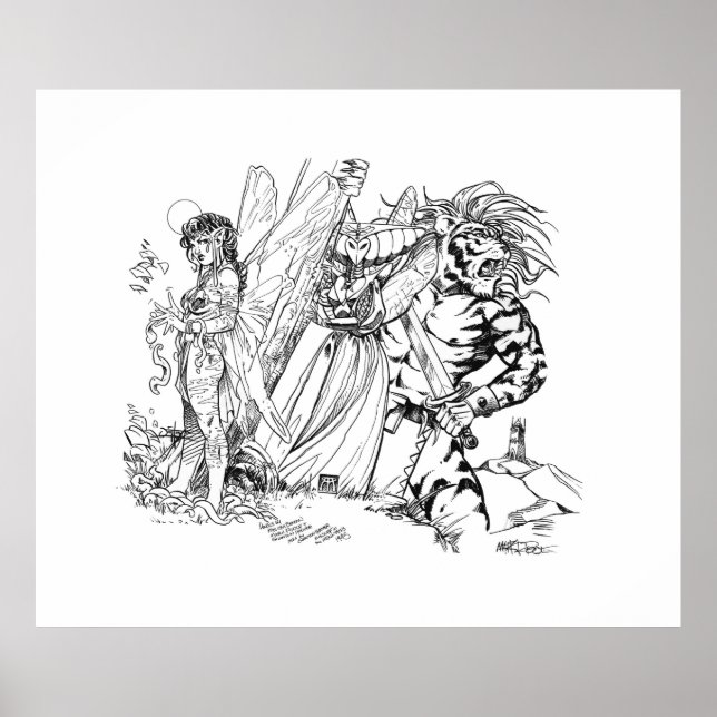 Alte Schulmagie Mischief in den Bergen Poster (Vorne)