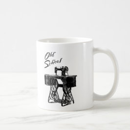 Alte Schulpedal-Nähmaschine-Tasse Tasse