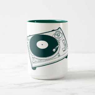 Alte Schulwachs/-Turntable Zweifarbige Tasse