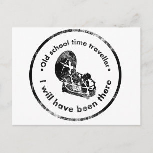 Alte Schulzeit Reisende Postkarte