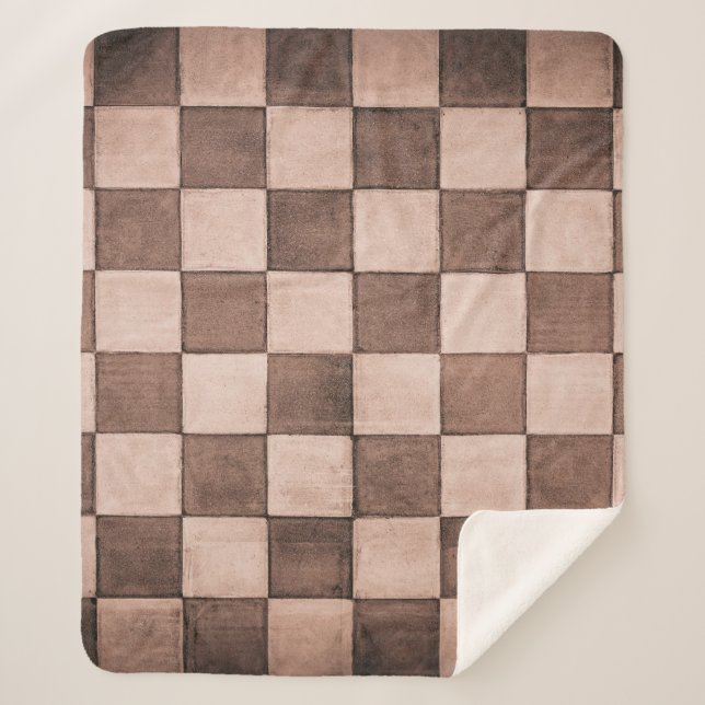 Alte schwarz-weiße Kachelwandstruktur Sherpadecke (Vorderseite)